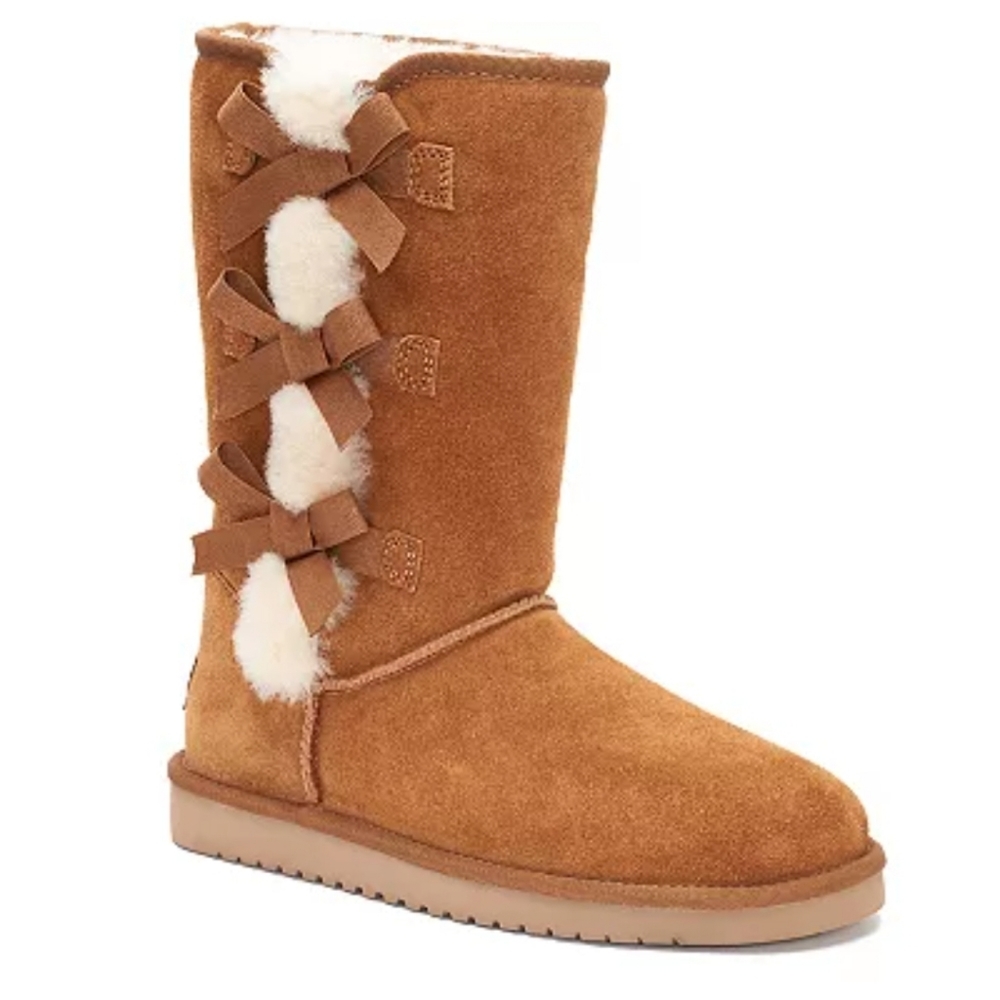Koolaburra by UGG Victoria Women's Winter Boots Color chesnut size 9 - Picture 2 of 11